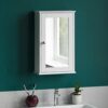 Bath Vida Priano Bathroom Cabinet Single Mirrored Door Wall Mounted, White