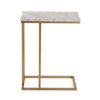 Versa Padua Auxiliary Living, Room or Kitchen. Modern Low Table, Measures (W x L x H) 61 x 26 x 46 cm, Wood and Metal, Gold and Marble