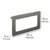 WENKO Uno Montella Hand Towel Rail for Screwing in Rustproof Aluminium 27 x 16 x 8 cm Anthracite