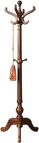 KRHINO Clothes rack and hat rack Hangers All Solid Wood Floor Vertical Hanger Home Coat Rack Living Room Bedroom Office Indoor Coat Rack Suitable