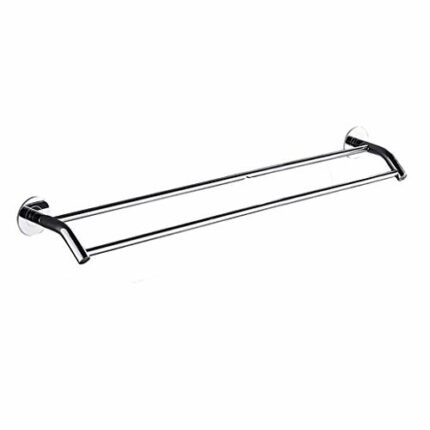 SMLJLQ Bathroom Wall Mounted Towel Rack Double Towel Holder Rail Stainless Steel Storage Rack Kitchen Organizer Bathroom Accessories