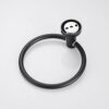 Towel Ring Bathroom Hand Towel Holder Contemporary Style Stainless Steel 304 Matte Black Bathroom Accessories
