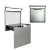TJLSS Hidden Shoe Changing Stool Wall Folding Stool Shoe Cabinet Wall Hanging Porch Chair Bathroom Wearing Shoe Stool Aluminum Alloy (Color : Sil