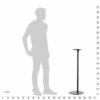 RICOO Speaker Floor Stand suitable for Sonos One One SL & Play:1 LH054-F Loud-Speaker Holder - Black 1 piece | Standing Pedestal WLAN Airplay blu
