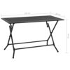 WODMB 3pcs/5pcs/7pcs Garden Dining Set Steel Anthracite Outdoor Furniture Set Deaks and Chairs (Color : 3pcs, Size : One size)
