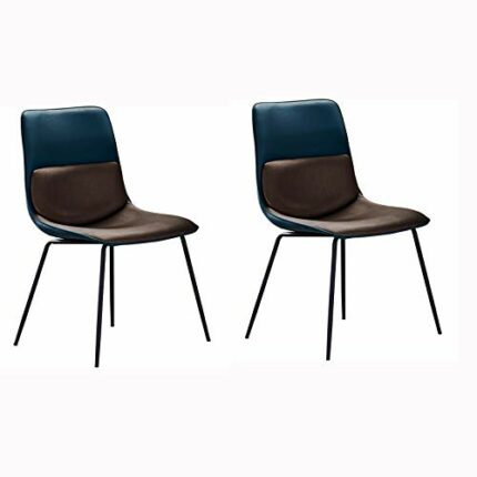 Kitchen Dining Room Furniture Chairs Water Proof PU Leather Dining Chairs With Backrest And Steel Legs For Living Room Terrace Office Kitchen Lou