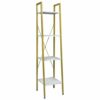 EUGAD Bookcase Heavy Duty 4 Tiers Garage Shelf Industrial Shelves Ladder Shelf Free Standing, Vintage