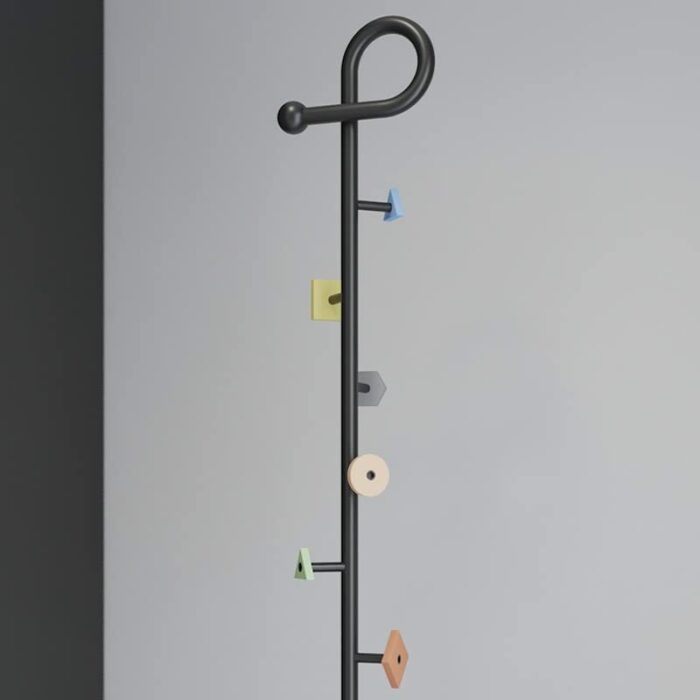 N/A Hall Bedroom Clothes Entrance Coat Rack Floor Hats Metal Hanger Foot Coat Rack Jackets Furniture (Color : Argento, Size : Light Grey)