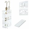 Zhehao Umbrella Stands for Entryway Metal Umbrella Holder 11.81 x 4.33 x 17.72 Inches Freestanding Rectangular Umbrella Rack Hollow Cane Stand wi