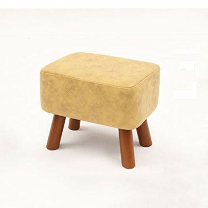 LUKEO Yellow Sofa Stool, Household Shoe-changing Stool, Fashionable and Creative Living Room, Low-foot Stool, Sofa Footstool