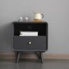 SDFGH Bedside Table Simple Solid Wood Bedroom Bedside Table, Stylish Two-drawer Mini Bedside Table