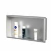 Qeke Stainless Steel Shower Niche 12" X 12", No Tile Needed Wall Niche Shower, Recessed Shower Shelf for Bathroom Storage, Matte White