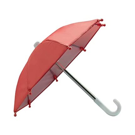MoreChioce Mini Umbrella for Cell Phone, Phone Holder Umbrella Waterproof UV Protection Folding Umbrella Eight Bones Sturdy Sunshade Holder for O