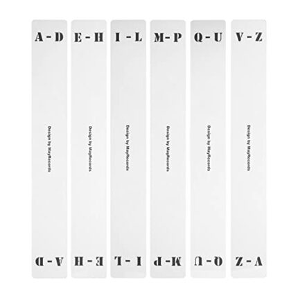 6 Pieces CD Rack Sorting Card,Vinyl Record Rack Acrylic Divider Card with A-Z Letters,Suitable for Dividing Records,Books and Work Information