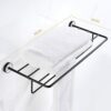 HIGOH Towel Rack Bath Towel Rack, Light Bathroom Towel Holder, Nordic Bathroom Rack Toilet Home Bathroom Hardware