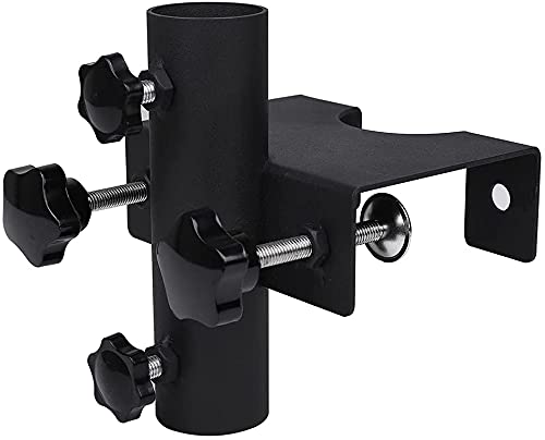 VANROUG Heavy Duty Balcony Umbrella Holder Clamp Garden Fence Parasol Decking Holding Bracket Stand,Clamping range(20mm-63mm),Umbrella Diameter(2
