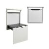 TJLSS Hidden Shoe Changing Stool Wall Folding Stool Shoe Cabinet Wall Hanging Porch Chair Bathroom Wearing Shoe Stool Aluminum Alloy (Color : Sil