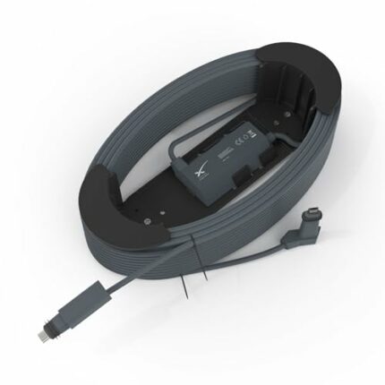 Koroao Cable with Starlink Ethernet Adapter Mount， Accommodates 75ft and 150ft or Longer Cables Holder, Wall Bracket Compatible with Starlink Eth