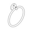 GROHE Start QuickFix Towel Ring (Metal, Concealed Fastening, Including Screws and Dowels, Extra Easy to Fit with GROHE QuickGlue), Size 200 mm, C