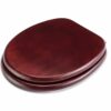 Croydex Solid Wood Toilet Seat, Mahogany - Chrome Fitting