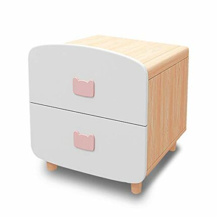 FRDTSG Children's small bedside table children's small bedside table cute solid wood bedside small cabinet storage cabinet