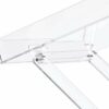 LIKENOW Furniture Acrylic Folding Tray Table, Side End Table,Clear,Modern,19x13 inch,23 inch High