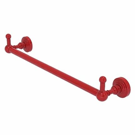 Allied Brass WP-41-24-PEG-FER Waverly Place Collection 24 Inch Towel Bar with Integrated Hooks, Fire Engine Red