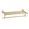 HIGOH Towel Racks,Bathroom Towel Rack Wall Mounted Towel Holder,All Copper European Towel Rack,Jade Bath Towel Holder with Towel Bar,Bathroom Har