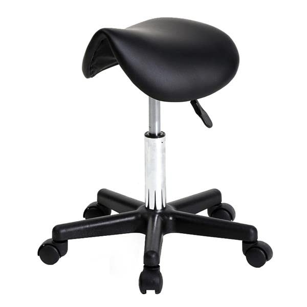 WALNUT Bar Stool Saddle Stool Plastic Flat Feet Rotation Bar Stool Black Spa Tattoo Massage Salon Furniture