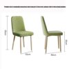 dining chair Kitchen Dining Room Furniture Chairs Fabric Upholstered Seat Dining Chair With Wood-Like Iron Feet Office Lounge Dining Kitchen Bedr