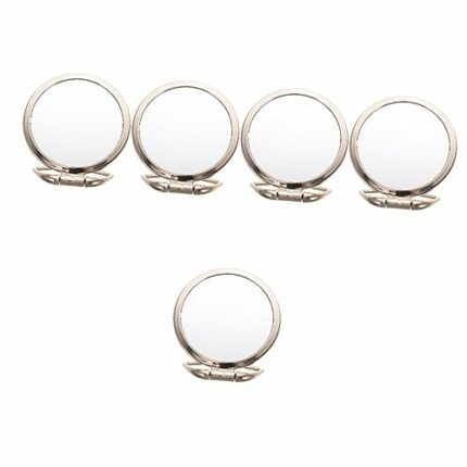 Beavorty 5pcs double sided folding mirror desktop stand mirror bedroom mirror beauty magnifying mirror travel cosmetic mirror portable mirror mak
