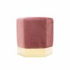 Life Interiors Amore Lux Velvet Pouffe, Pink