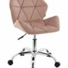 HNNHOME Modern Eris Padded Swivel Fabric Home Office Desk Computer Chair, Height Adjustable (Grey, Velvet)