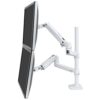 Mounting kit (articulating arm, desk clamp mount, extension adapter, grommet-mount base, 7" post) for LCD display - polished aluminium - screen s