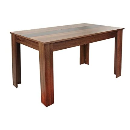 JYDQM European dining table height Particleboard dark wood with beech grain finish for living room and kitchen (Color : D)