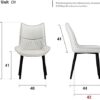 dining chair Office Reception Chairs Business Dining Chairs Set Dining Chairs Set of 4, Kitchen Chairs with PU Cushion Seat Back, Mid Century Liv