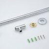 Aothpher 60cm (Arm-53cm + Base-7cm) Wall Mounted Stainless Steel Shower arms for Fixed Shower Heads with Copper Holder (Stainless_Steel, 53cm)