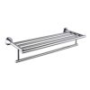 HIGOH Towel Racks, Bathroom Towel Rack Wall Mounted Towel Holder,Stainless Steel Double-Layer Towel Rack,Wall-Mounted Mirror Light Double-Layer T