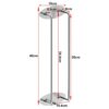 HONPHIER Towel Storage Racks Self-Adhesive Towel Holder Wall Mounted Stainless Steel Towel Rail with Hook No Drilling Bath Towel Holder for Kitch