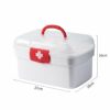 Uposao Plastic Medicine Box with Handle and Detachable Compartment Multi-Use Family First Aid Box Storage Box Portable Medicine Box Empty Medical