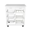DINGZZ 4 Tier Storage Trolley Cart Kitchen Organizer Bathroom Movable Storage Shelf Wheels Household Stand Holder