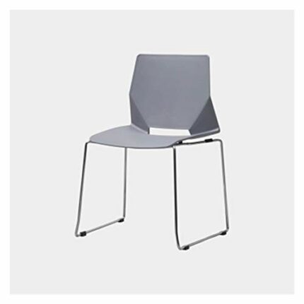 Hbao Nordic Dining Chair Kitchen Furniture Thickened Backrest Dining Chairs Wrought Iron House Training Conference Simple Home Chair (Color : Gra