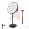 Nicesail Higher Taller Tabletop Makeup Mirror of 8 Inch, 5X Magnified Makeup Mirror Countertop Standing, Height Adjustable, Double Sided Mirror i