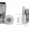 YUANQIAN Stainless Steel 23mm Shower Door Twin Rollers Runners – Set of 4-Top & Bottom