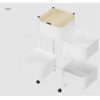 FEER Kitchen Cart Furniture Storage Rack Living Room Side Table Storage Rack Trolley (Color : D, Size : 73cm*29cm)