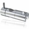 Shower Head Holder Clamp Bracket Adjustable Replacement, On Wall Mount Shower Bracket, Slider Clamp Holder Bracket, Chrome Plated (19mm, Silver)
