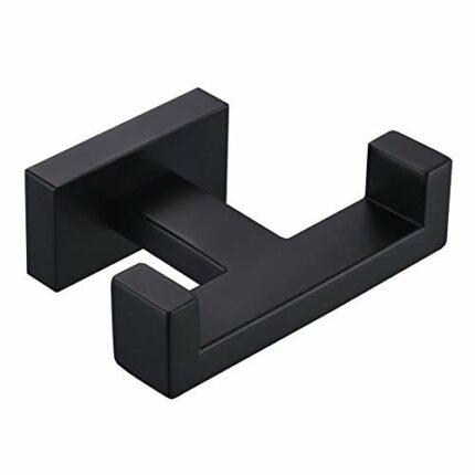 Double Robe Hook, Angle Simple SUS304 Stainless Steel Bath Towel Hook Coat Hook Purse Holder Kitchen Bathroom Shower Towels Dual Hook Washcloths