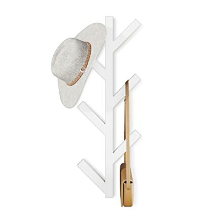 RRG Vertical Coat Rack Wall Mounted, Metal Vertical Hat Rack for Wall, Modern Wall Coat Tree for Hats, Jackets, Bags, Entryway Bedroom