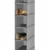 Whitmor Hanging Shoe Shelves - 8 Section - Closet Organizer - Grey