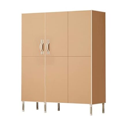 LUKEO Wardrobe Double The Door Style Multifunctional Storage Folding Assembly Home Cloth Wardrobe